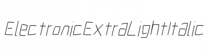 Electronic ExtraLight Italic  フリーフォントのダウンロード