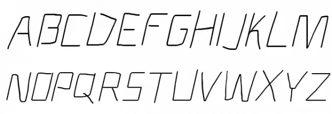 Electronic ExtraLight Italic 字体 大写
