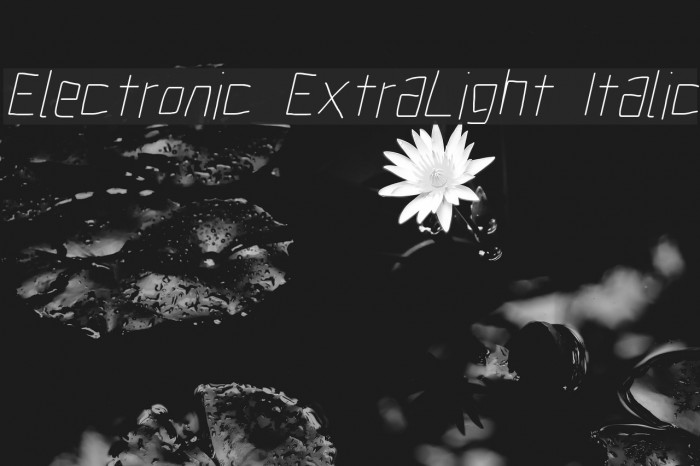 Electronic ExtraLight Italic Font examples