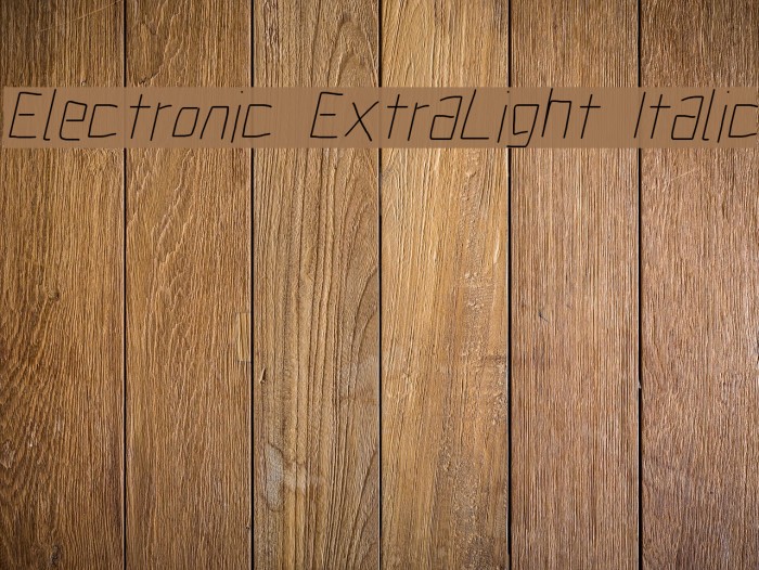 Electronic ExtraLight Italic Font examples