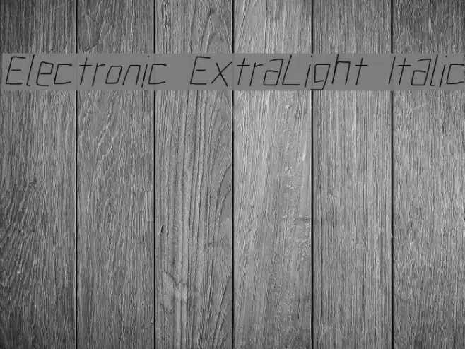 Electronic ExtraLight Italic Example 3
