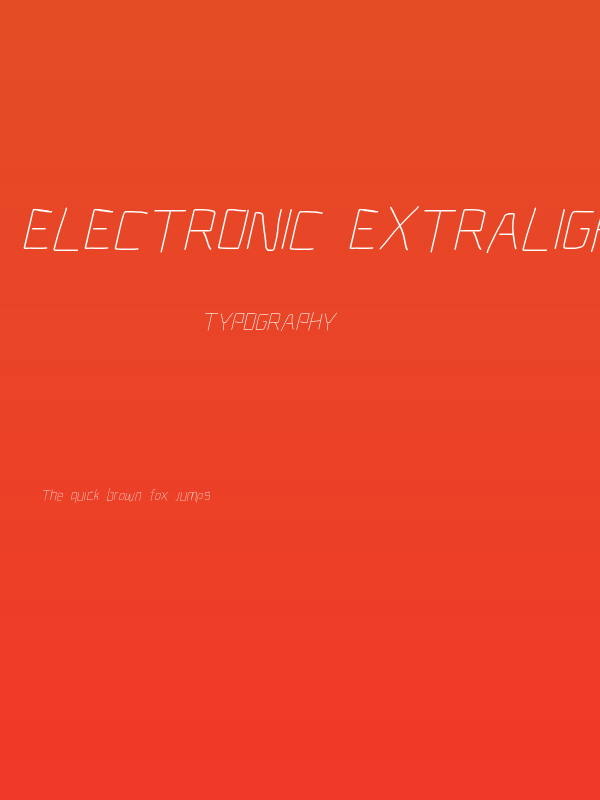 Electronic ExtraLight Italic Poster