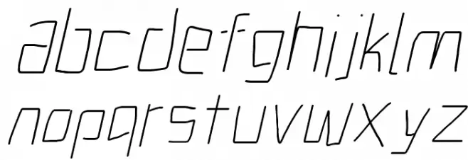 Electronic ExtraLight Italic 字体 小写