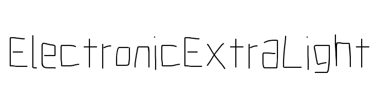 Electronic ExtraLight  baixar fontes gratis