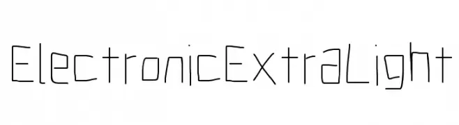 Electronic ExtraLight  Frei Schriftart Herunterladen