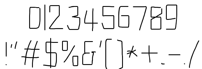 Electronic ExtraLight Font OTHER CHARS