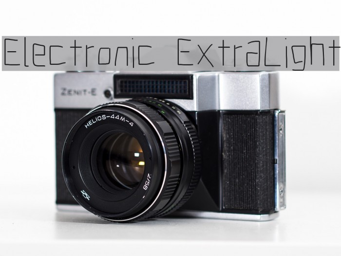 Electronic ExtraLight Font examples