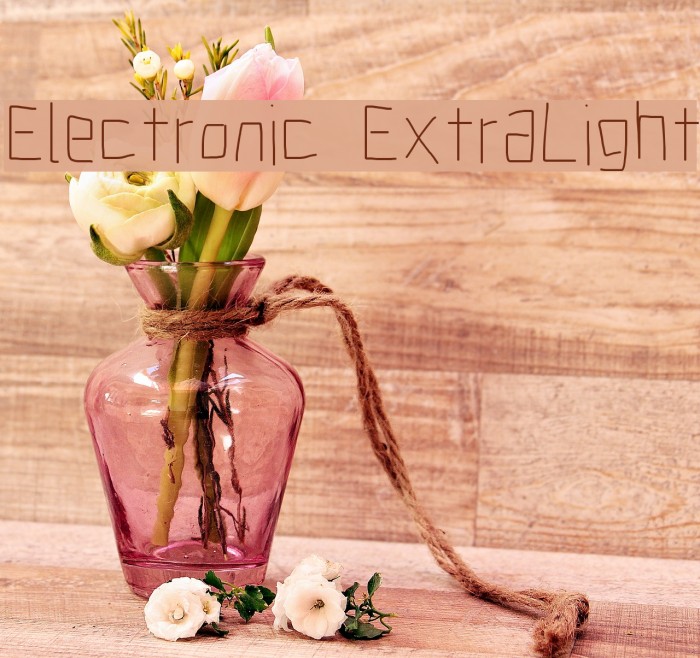 Electronic ExtraLight Font examples