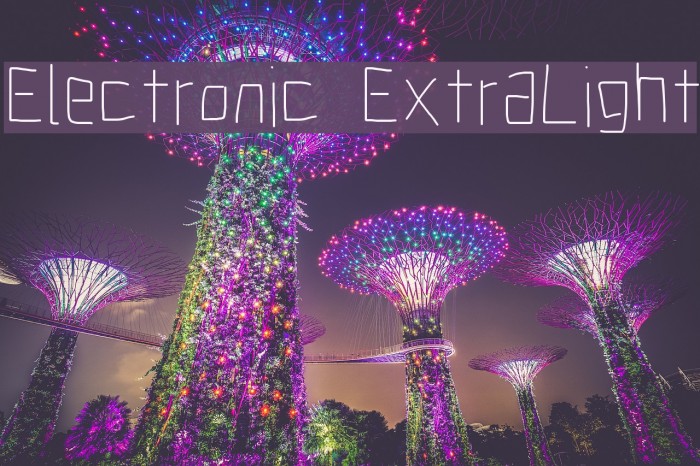 Electronic ExtraLight Font examples