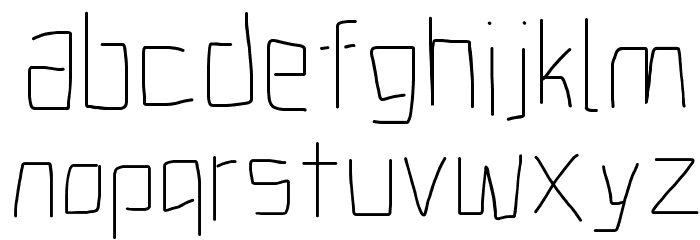 Electronic ExtraLight Font LOWERCASE
