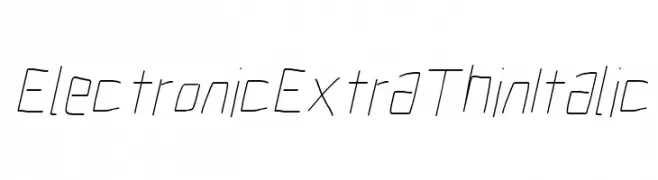 Electronic ExtraThin Italic  Frei Schriftart Herunterladen