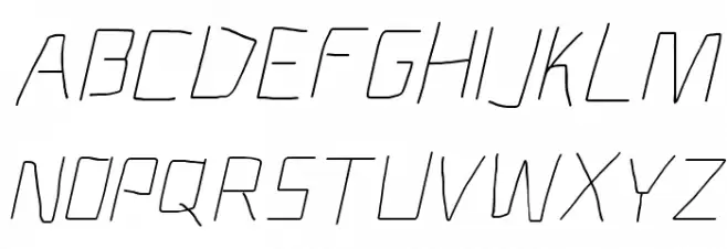 Electronic ExtraThin Italic Caratteri MAIUSCOLE