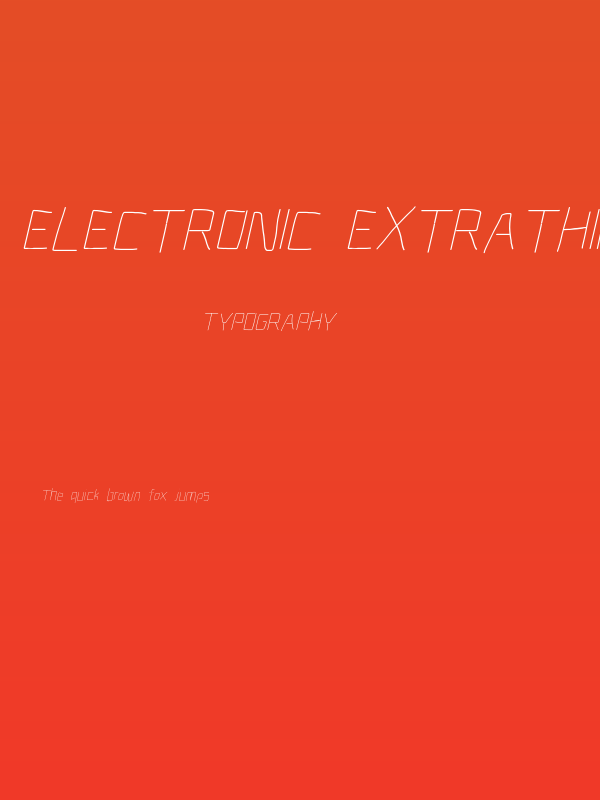 Electronic ExtraThin Italic Poster