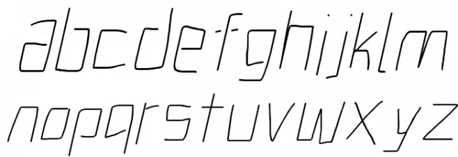 Electronic ExtraThin Italic خط أحرف صغيرة