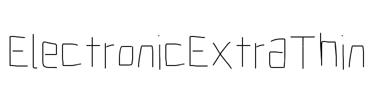 Electronic ExtraThin  Frei Schriftart Herunterladen