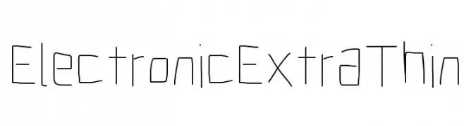 Electronic ExtraThin  Frei Schriftart Herunterladen