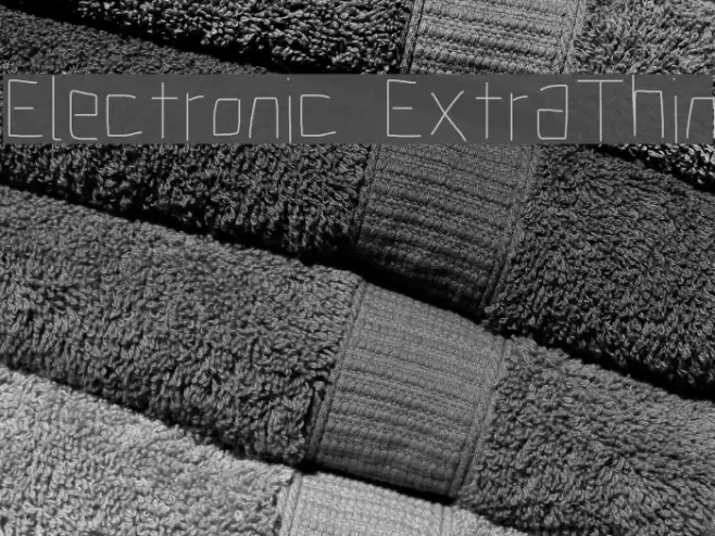 Electronic ExtraThin Font examples