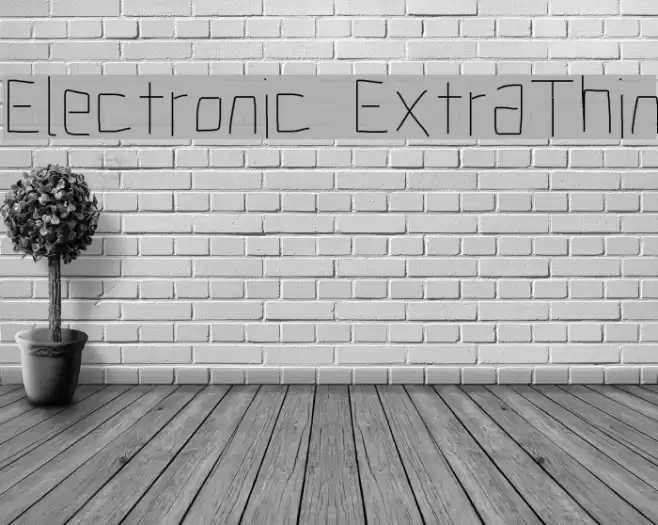 Electronic ExtraThin Font examples