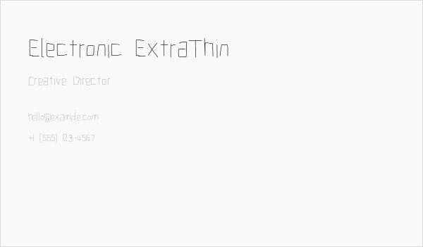 Electronic ExtraThin Business Card