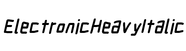 Electronic Heavy Italic  免费字体下载