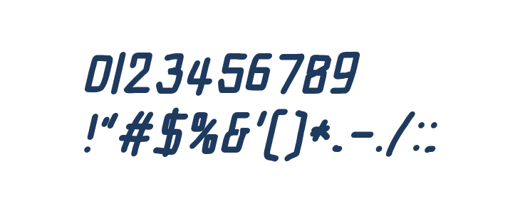 Electronic Heavy Italic Other Characters