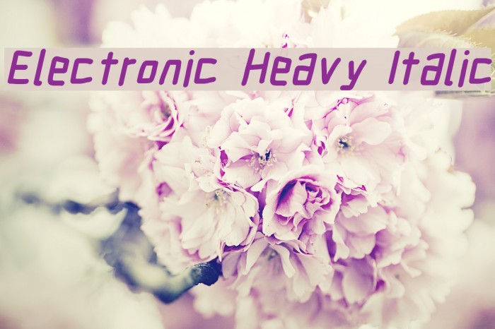 Electronic Heavy Italic Example 1