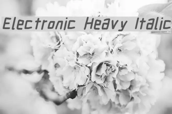 Electronic Heavy Italic Font examples