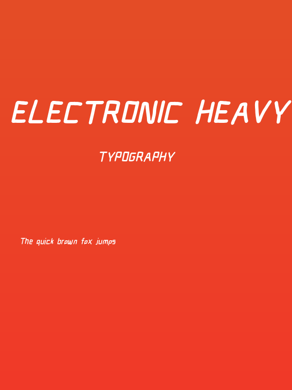 Electronic Heavy Italic Poster