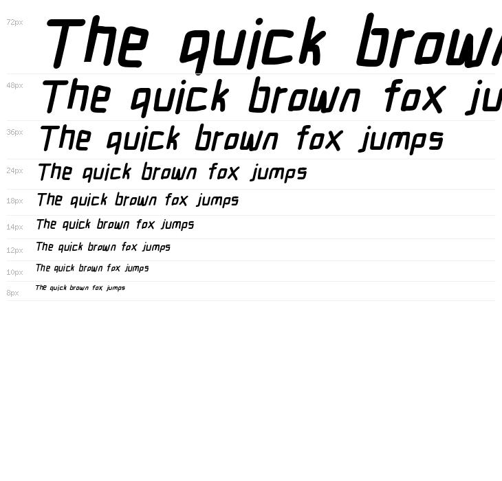 Electronic Heavy Italic Waterfall