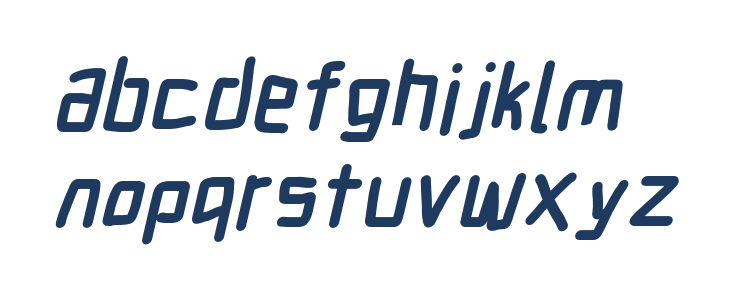 Electronic Heavy Italic Lowercase