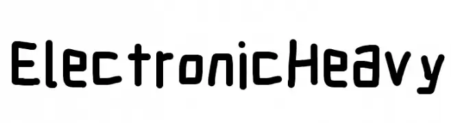 Electronic Heavy  Frei Schriftart Herunterladen