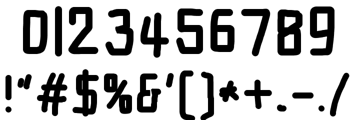 Electronic Heavy Font OTHER CHARS