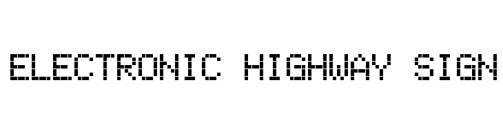 Electronic Highway Sign Font