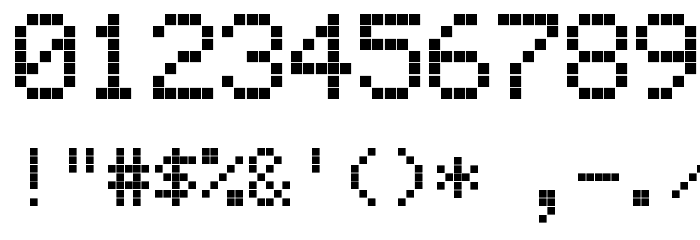 Electronic Highway Sign Font OTHER CHARS