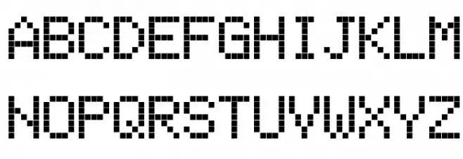 Electronic Highway Sign フォント 大文字