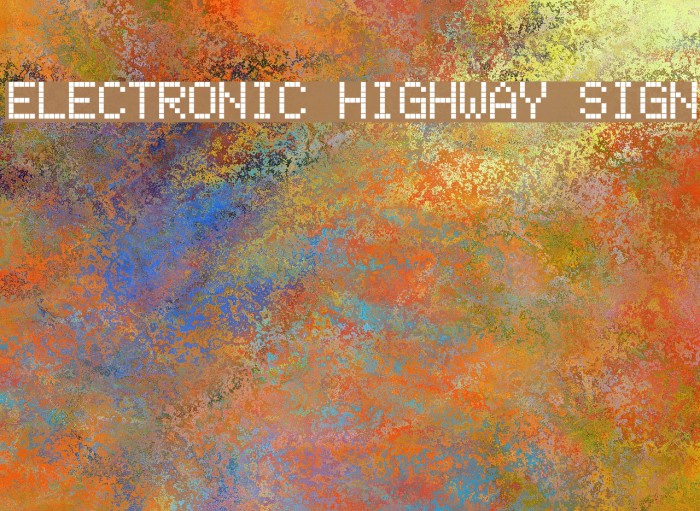 Electronic Highway Sign Font examples