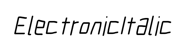 Electronic Italic  Frei Schriftart Herunterladen