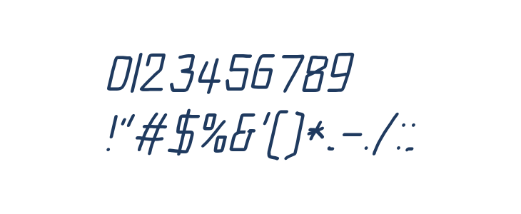 Electronic Italic Other Characters