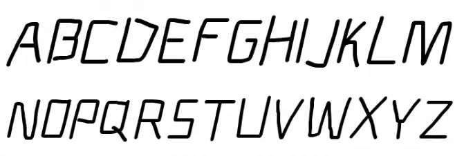 Electronic Italic Caratteri MAIUSCOLE