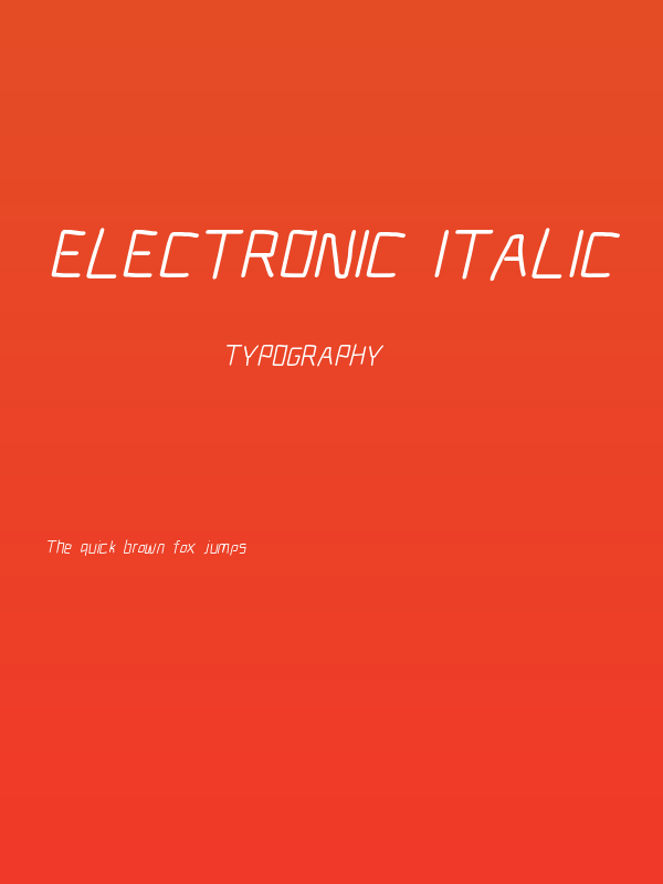 Electronic Italic Poster