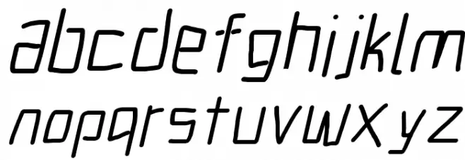 Electronic Italic फ़ॉन्ट लोअरकेस