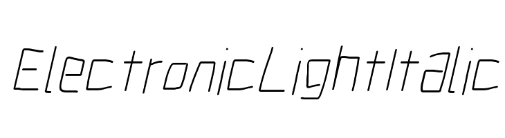 Electronic Light Italic  フリーフォントのダウンロード