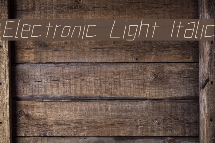 Electronic Light Italic Font examples