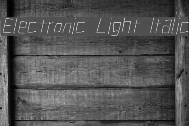 Electronic Light Italic  examples
