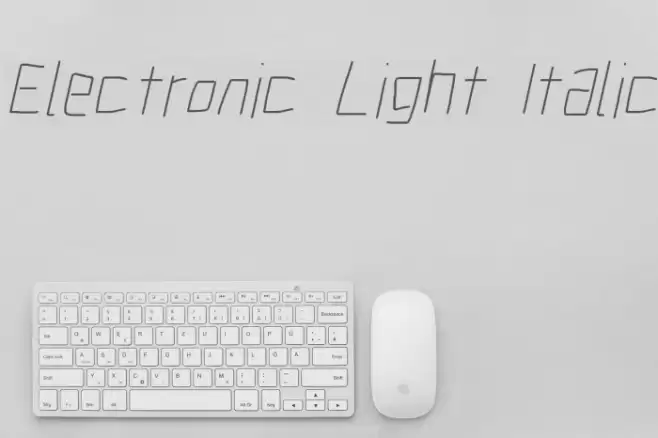 Electronic Light Italic  examples