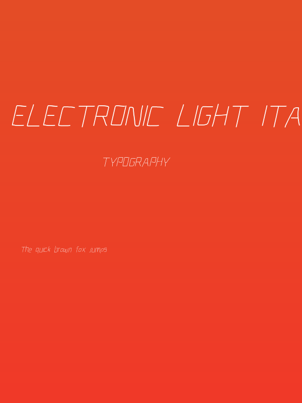 Electronic Light Italic Poster