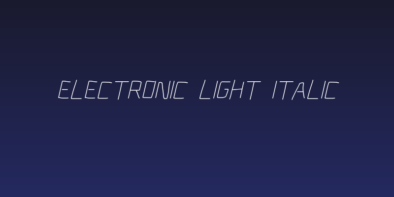 Electronic Light Italic Social Header