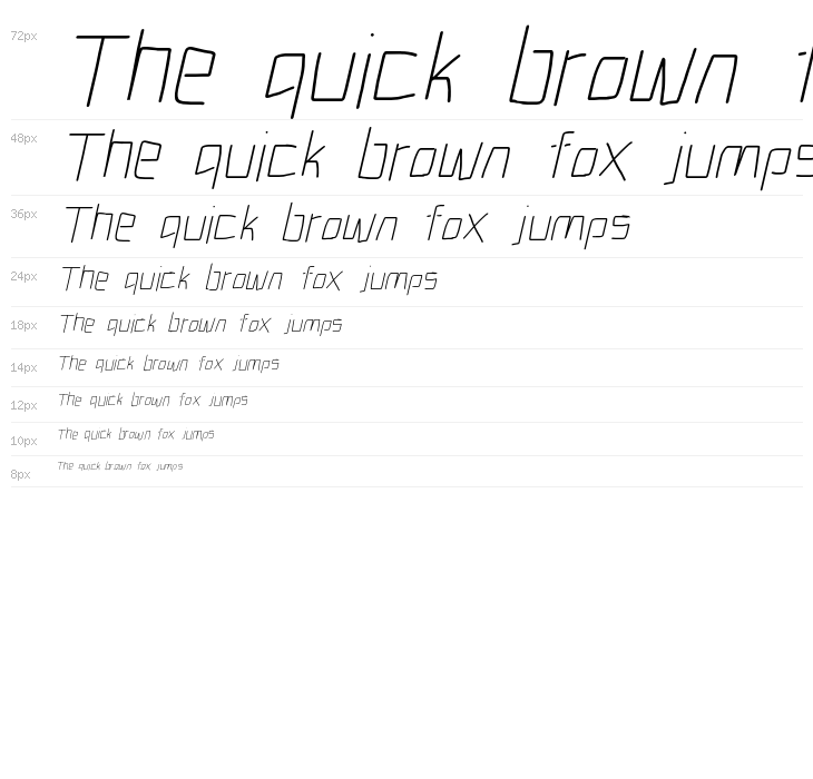 Electronic Light Italic Waterfall