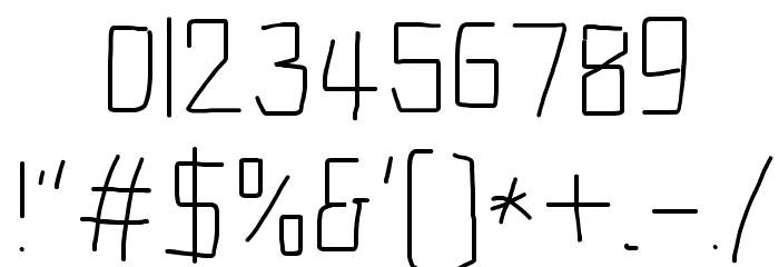 Electronic Light Font OTHER CHARS