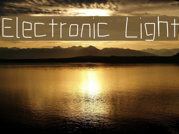 Electronic Light Font examples